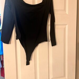 nuuds Black Long Sleeve Bodysuit